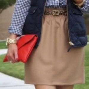 Tan J.Crew Sidewalk Skirt - size 00